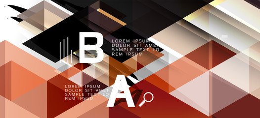 Modern mosaic triangle template background, great design for any purposes. Abstract geometric graphic design triangle pattern. Geometric line pattern.