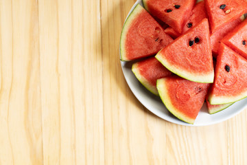 Fresh watermelon slices