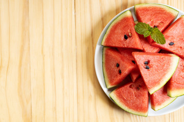 Fresh watermelon slices