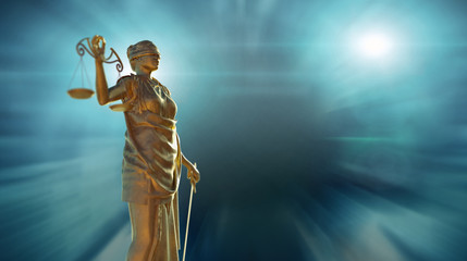 lady justice statue 3d render
