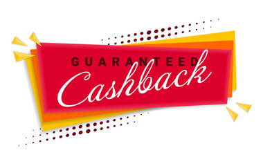Cash Back Banner Template Design. Vector Illustration.