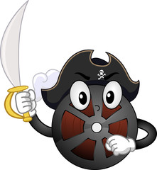 Mascot Film Piracy Illustration