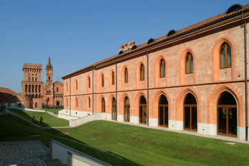 Obraz premium Pollenzo, Piedmont, Italy. The castle of Pollenzo, seat of the University of Gastronomic Sciences.