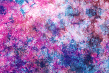 tie dye pattern hand dyed on cotton fabric  abstract background.