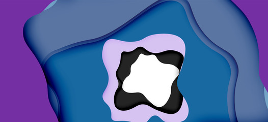 Abstract cut out abstract waves for web design. Color geometric pattern. Vector abstract geometric dynamic pattern frame