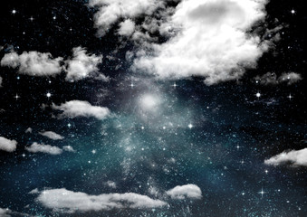 galaxy in a free space. 3D rendering