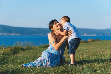 son kissing mother