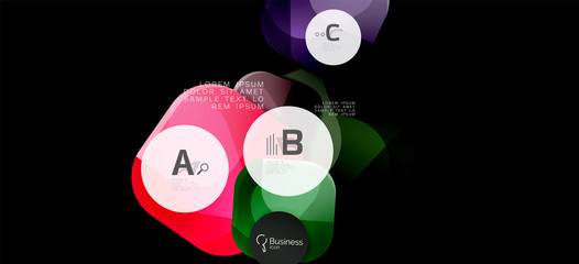 Info graphics circles background. Success icon symbol. Vector info graphic design. Creative vector element. Decoration element