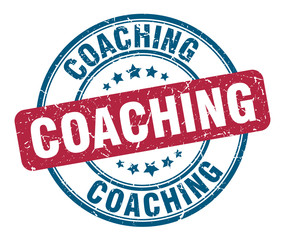 coaching stamp. coaching round grunge sign. coaching