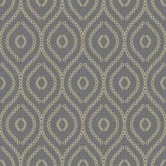 Seamless vector ornament. Modern background. Geometric modern dotted golden pattern