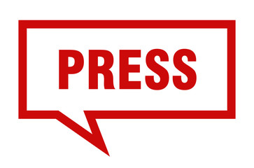Fototapeta premium press sign. press square speech bubble. press