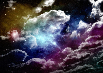 Fototapeta premium galaxy in a free space. 3D rendering