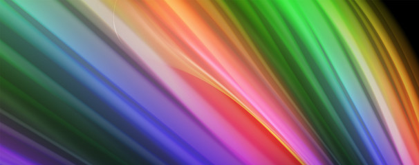 Fluid liquid color wave lines, glowing colorful light effect, abstract composition template. Geometric technology abstract pattern. Movement concept