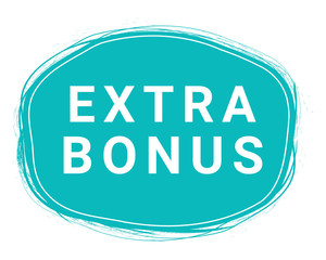 Fototapeta premium Extra Bonus, Speech Bubble Banner, Element Design Template, App Icon, Vector Illustration. Eps 10