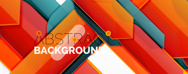 Geometric abstract background. Dynamic shapes composition