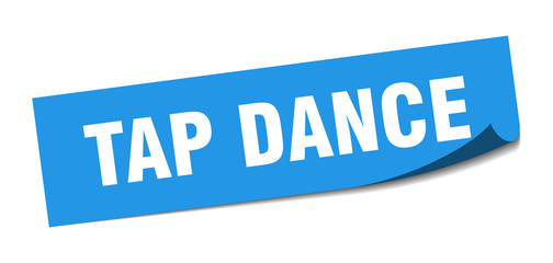 tap dance sticker. tap dance square isolated sign. tap dance