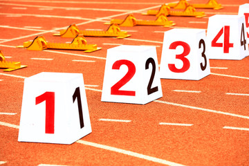 Starting blocks in the playground