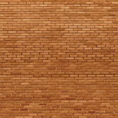 Fototapeta premium Red beige bricks stone wall decorative background closeup, vertical grunge pattern, old aged weathered texture, natural grungy textured reddish vintage, rough rustic brick birckwork