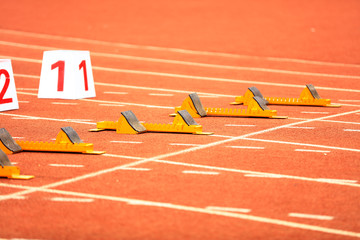 Starting blocks in the playground