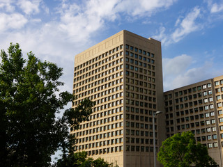 Obraz premium cityscape along Rideau canal in Ottawa downtown