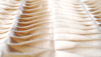 Pleated calico fabric manipulation textured textile wallpaper