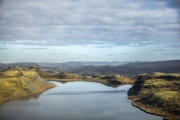 Lac Volcanique vue aérienne