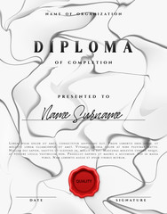 Template design of the certificate