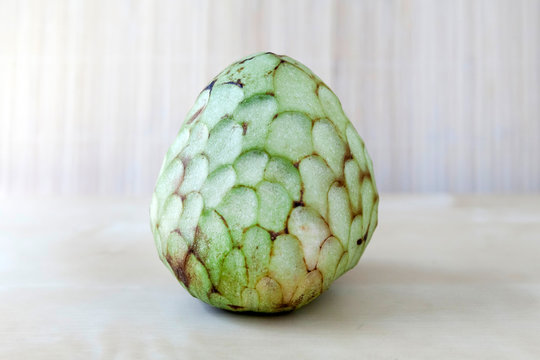 Sour sop, Graviola, Guyabano, exotic fruit  on a light natural background