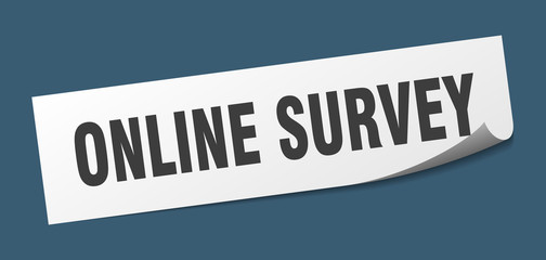 online survey sticker. online survey square isolated sign. online survey