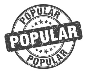 popular stamp. popular round grunge sign. popular