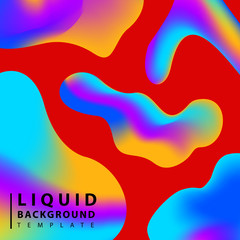 Fluid abstract background. Colorful liquid shape composition.