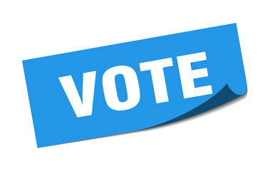 vote sticker. vote square isolated sign. vote