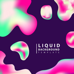 Fluid abstract background. Colorful liquid shape composition.