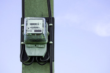 Electric reading meter for house energy supply monitoring technology, Kilowatt hour measurement...