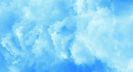 Blue watercolor background for your design, watercolor background concept, vector.