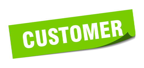 Fototapeta premium customer sticker. customer square isolated sign. customer
