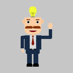 Business illustrations Men are using ideas.