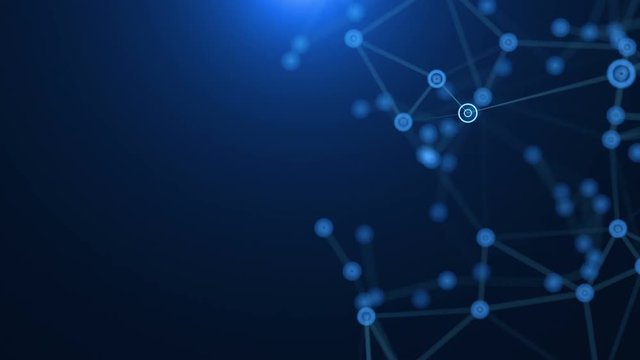 Connected network animation. Seamless loop 4k UHD (3840x2160)