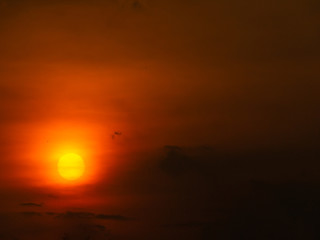 Obraz na płótnie Canvas Yellow Sunset Powerfully