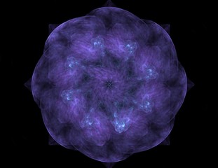 Computer generated fractal artwork for creative design, art and entertainment. Background with rotating spheres.