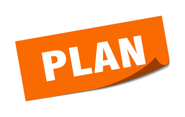 plan sticker. plan square isolated sign. plan