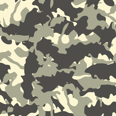 Simple camouflage pattern background seamless vector illustration. Abstract camouflage pattern material for sewing military uniforms - 280392917