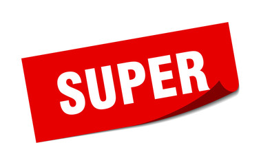 super sticker. super square isolated sign. super
