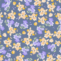 Abstract seamless pattern of cute hand painted simple flowers for textile,linens, clothes - 280393171