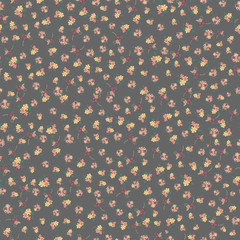 Abstract seamless pattern of cute hand painted simple flowers for textile,linens, clothes - 280393540