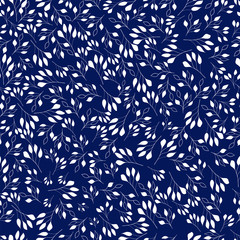 Abstract seamless pattern of cute hand painted simple leaves for textile,linens, clothes - 280393581