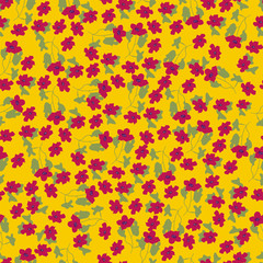 Abstract seamless pattern of cute hand painted simple flowers for textile,linens, clothes - 280393709
