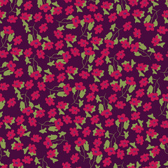 Obraz na płótnie Canvas Abstract seamless pattern of cute hand painted simple flowers for textile,linens, clothes