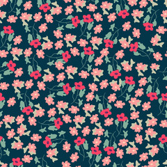 Abstract seamless pattern of cute hand painted simple flowers for textile,linens, clothes - 280393907