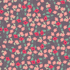Abstract seamless pattern of cute hand painted simple flowers for textile,linens, clothes - 280393945